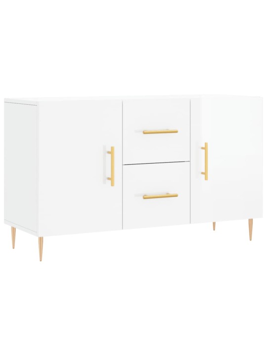 Příborník bílý s vysokým leskem 100x36x60 cm kompozitní dřevo