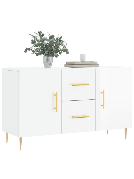 Příborník bílý s vysokým leskem 100x36x60 cm kompozitní dřevo