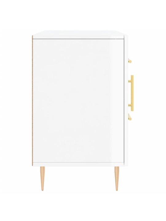 Příborník bílý s vysokým leskem 100x36x60 cm kompozitní dřevo