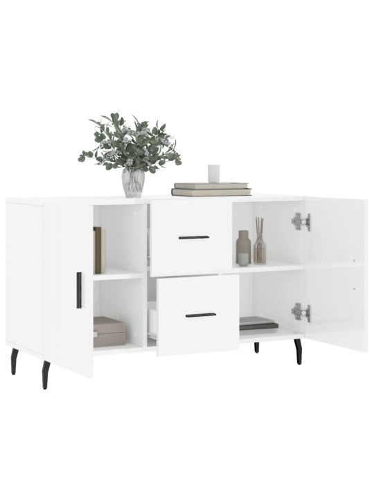 Příborník bílý s vysokým leskem 100x36x60 cm kompozitní dřevo