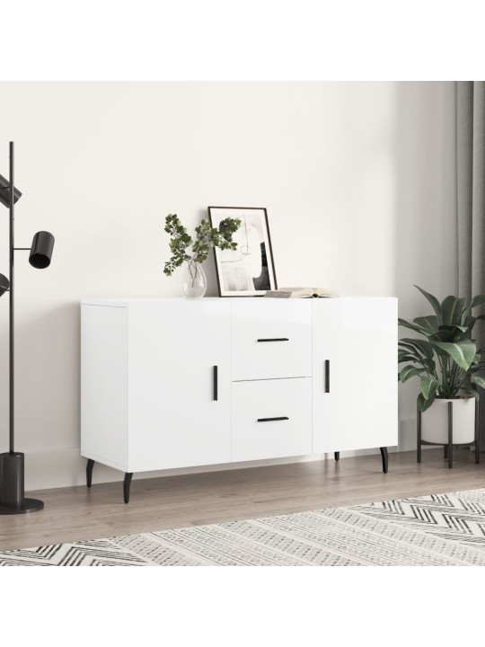 Příborník bílý s vysokým leskem 100x36x60 cm kompozitní dřevo