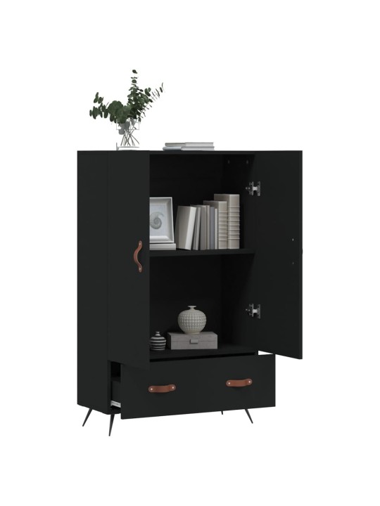 Skříň highboard černá 69,5 x 31 x 115 cm kompozitní dřevo