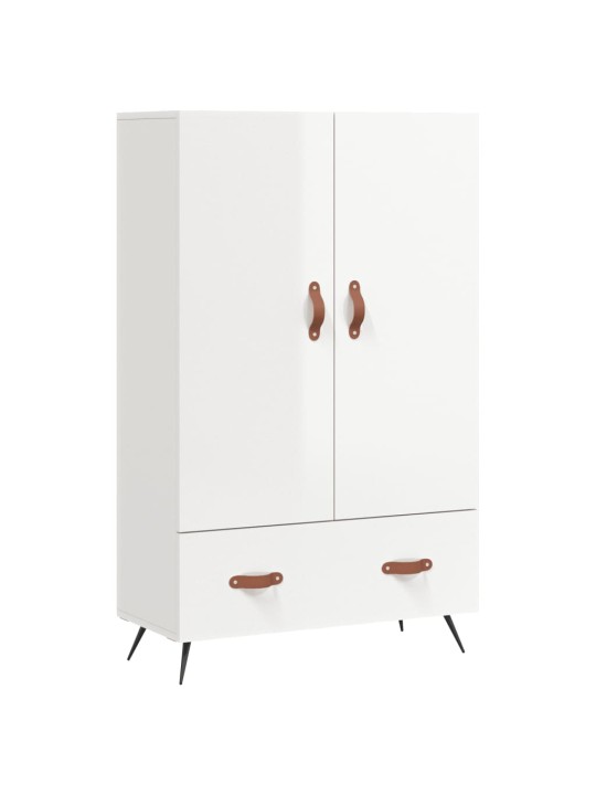 Skříň highboard lesklá bílá 69,5 x 31 x 115 cm kompozitní dřevo