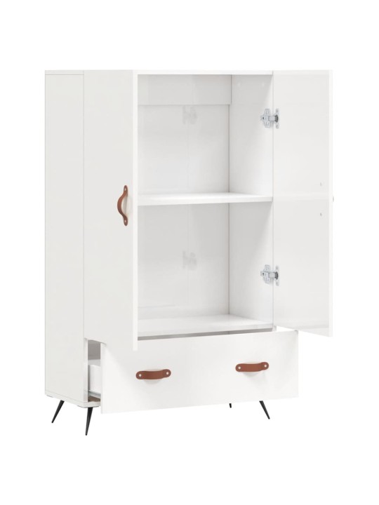 Skříň highboard lesklá bílá 69,5 x 31 x 115 cm kompozitní dřevo
