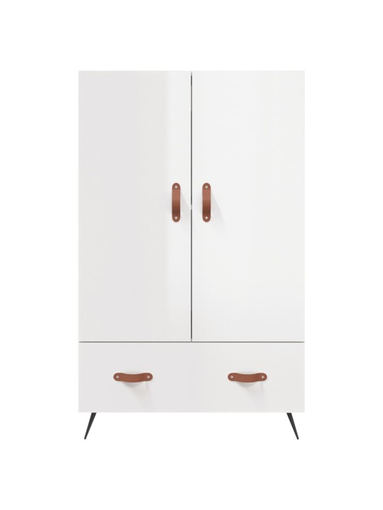 Skříň highboard lesklá bílá 69,5 x 31 x 115 cm kompozitní dřevo