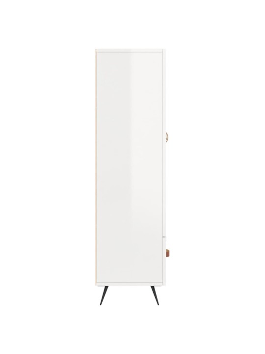 Skříň highboard lesklá bílá 69,5 x 31 x 115 cm kompozitní dřevo