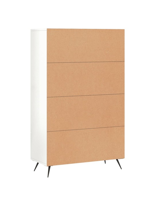 Skříň highboard lesklá bílá 69,5 x 31 x 115 cm kompozitní dřevo