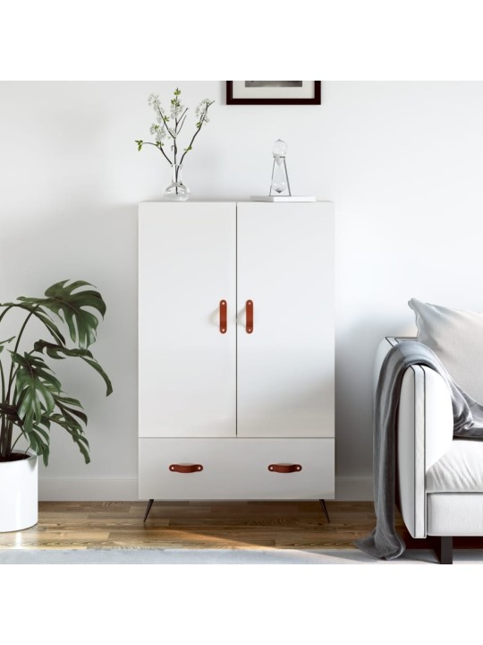 Skříň highboard lesklá bílá 69,5 x 31 x 115 cm kompozitní dřevo