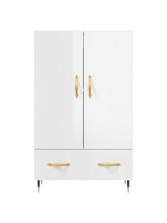 Skříň highboard lesklá bílá 69,5 x 31 x 115 cm kompozitní dřevo