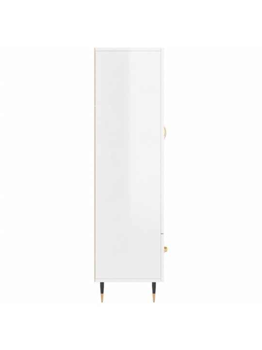 Skříň highboard lesklá bílá 69,5 x 31 x 115 cm kompozitní dřevo