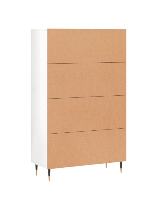 Skříň highboard lesklá bílá 69,5 x 31 x 115 cm kompozitní dřevo