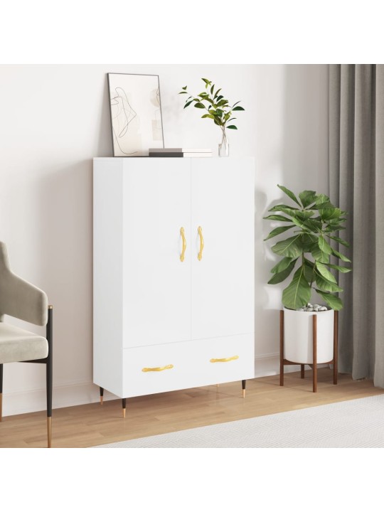 Skříň highboard lesklá bílá 69,5 x 31 x 115 cm kompozitní dřevo