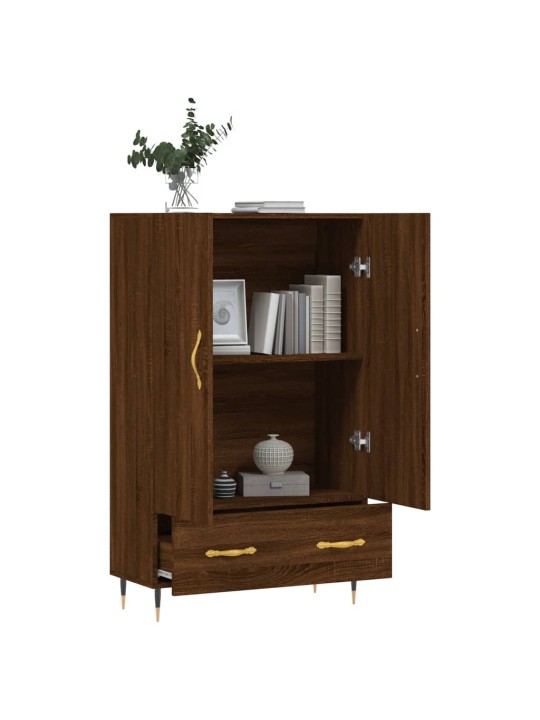 Skříň highboard hnědý dub 69,5 x 31 x 115 cm kompozitní dřevo