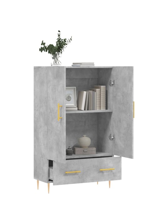 Skříň highboard betonově šedá 69,5x31x115 cm kompozitní dřevo