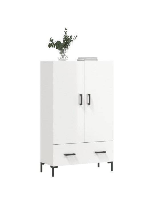 Skříň highboard lesklá bílá 69,5 x 31 x 115 cm kompozitní dřevo