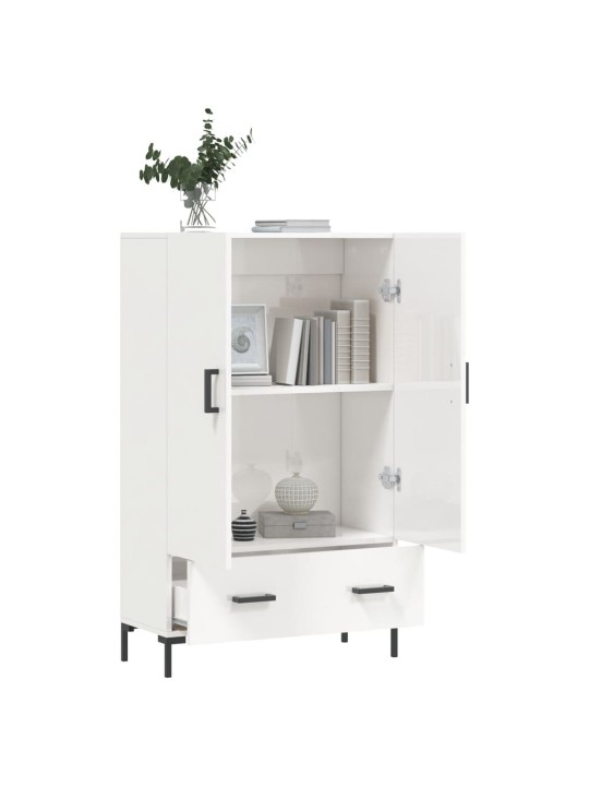 Skříň highboard lesklá bílá 69,5 x 31 x 115 cm kompozitní dřevo