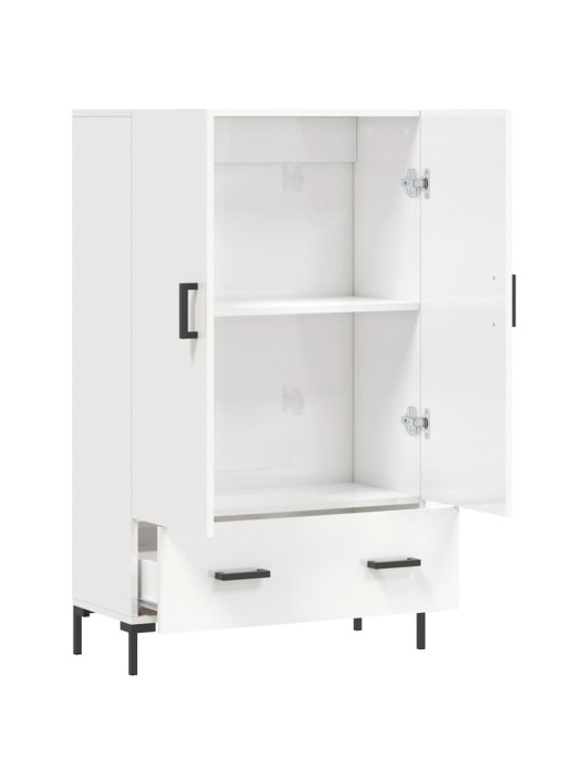 Skříň highboard lesklá bílá 69,5 x 31 x 115 cm kompozitní dřevo
