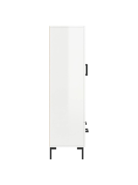Skříň highboard lesklá bílá 69,5 x 31 x 115 cm kompozitní dřevo