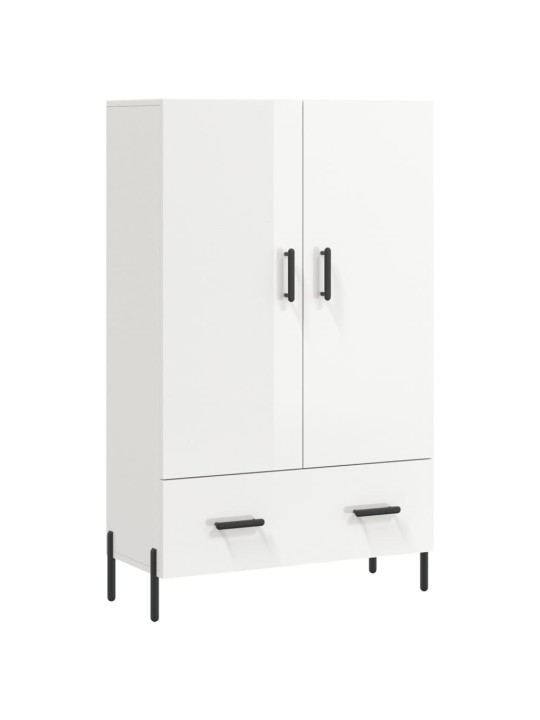 Skříň highboard lesklá bílá 69,5 x 31 x 115 cm kompozitní dřevo