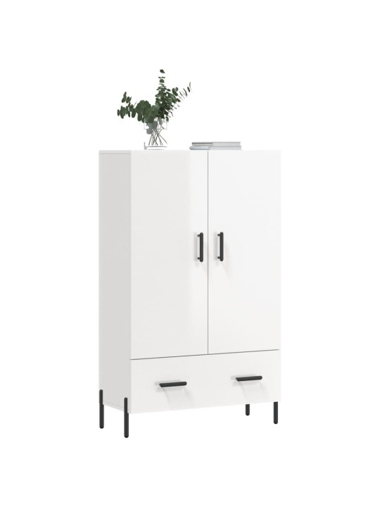 Skříň highboard lesklá bílá 69,5 x 31 x 115 cm kompozitní dřevo