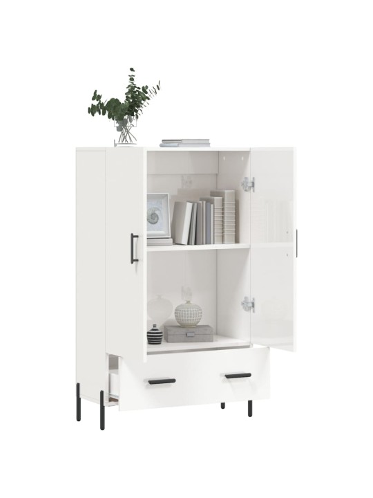 Skříň highboard lesklá bílá 69,5 x 31 x 115 cm kompozitní dřevo