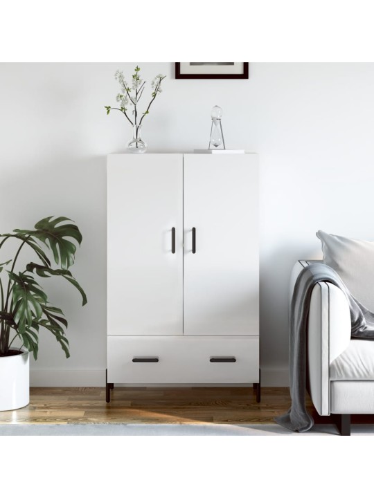 Skříň highboard lesklá bílá 69,5 x 31 x 115 cm kompozitní dřevo