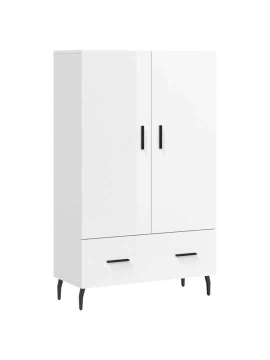 Skříň highboard lesklá bílá 69,5 x 31 x 115 cm kompozitní dřevo