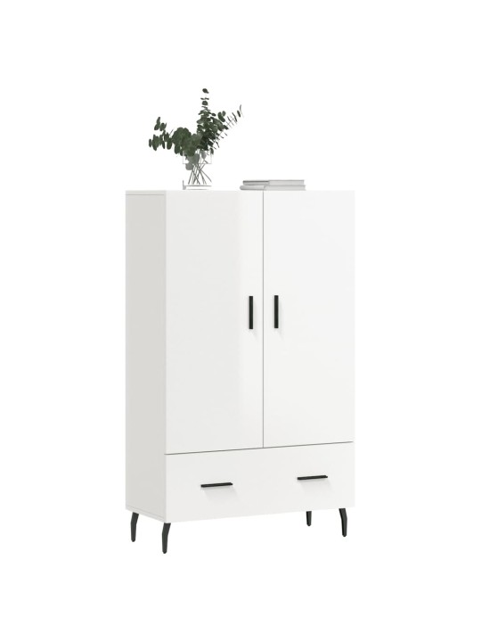 Skříň highboard lesklá bílá 69,5 x 31 x 115 cm kompozitní dřevo