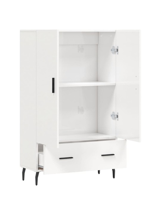 Skříň highboard lesklá bílá 69,5 x 31 x 115 cm kompozitní dřevo