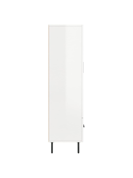 Skříň highboard lesklá bílá 69,5 x 31 x 115 cm kompozitní dřevo
