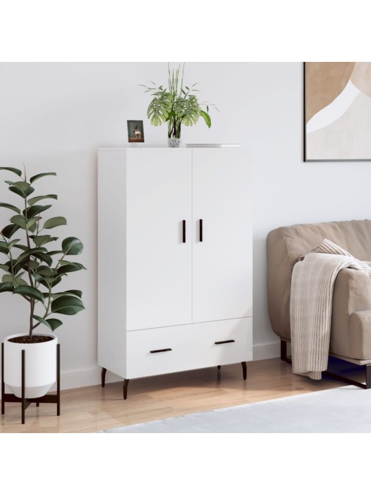 Skříň highboard lesklá bílá 69,5 x 31 x 115 cm kompozitní dřevo