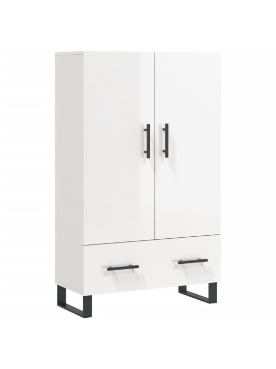Skříň highboard lesklá bílá 69,5 x 31 x 115 cm kompozitní dřevo