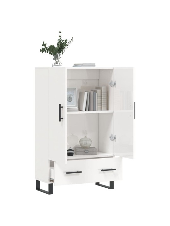 Skříň highboard lesklá bílá 69,5 x 31 x 115 cm kompozitní dřevo
