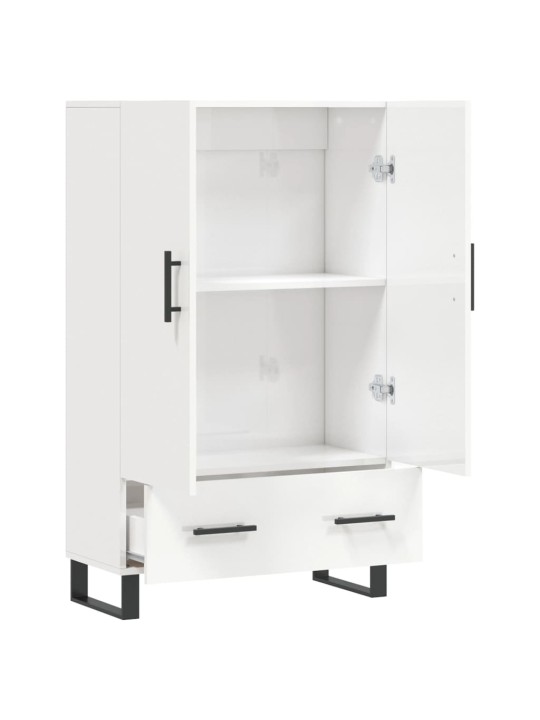 Skříň highboard lesklá bílá 69,5 x 31 x 115 cm kompozitní dřevo