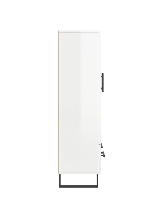 Skříň highboard lesklá bílá 69,5 x 31 x 115 cm kompozitní dřevo