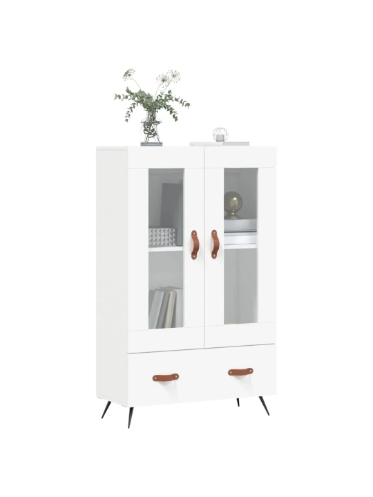 Skříň highboard bílá 69,5 x 31 x 115 cm kompozitní dřevo