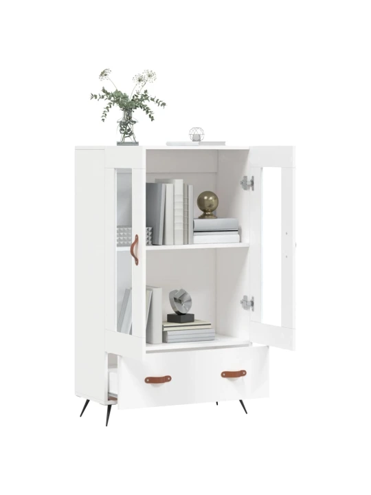 Skříň highboard bílá 69,5 x 31 x 115 cm kompozitní dřevo