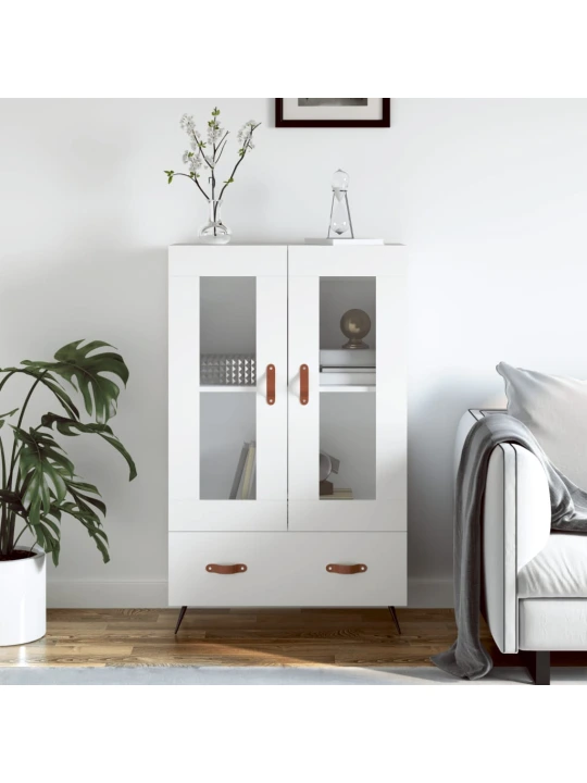 Skříň highboard bílá 69,5 x 31 x 115 cm kompozitní dřevo