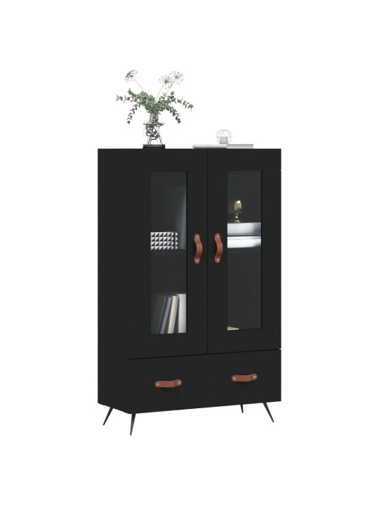 Skříň highboard černá 69,5 x 31 x 115 cm kompozitní dřevo