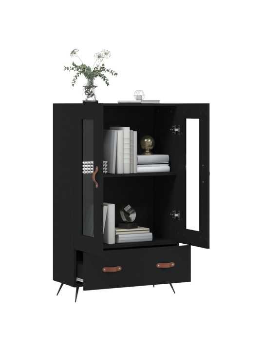 Skříň highboard černá 69,5 x 31 x 115 cm kompozitní dřevo