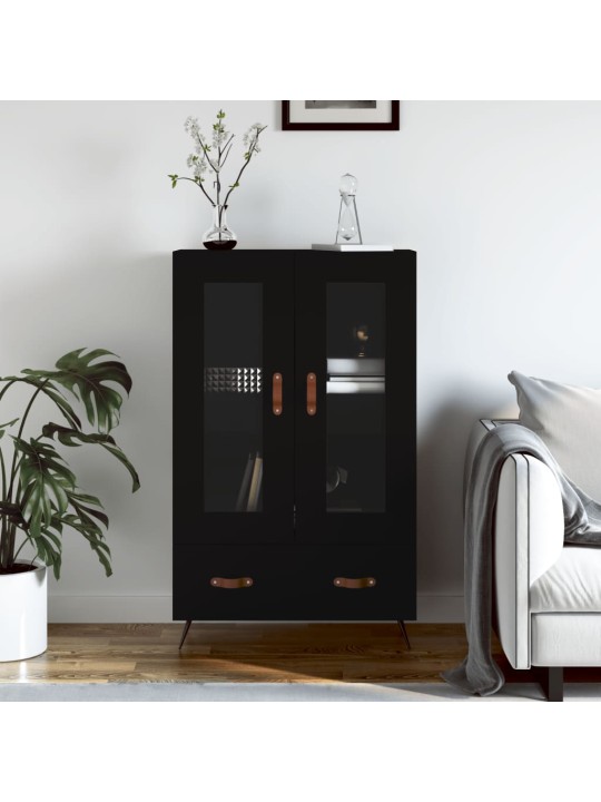 Skříň highboard černá 69,5 x 31 x 115 cm kompozitní dřevo