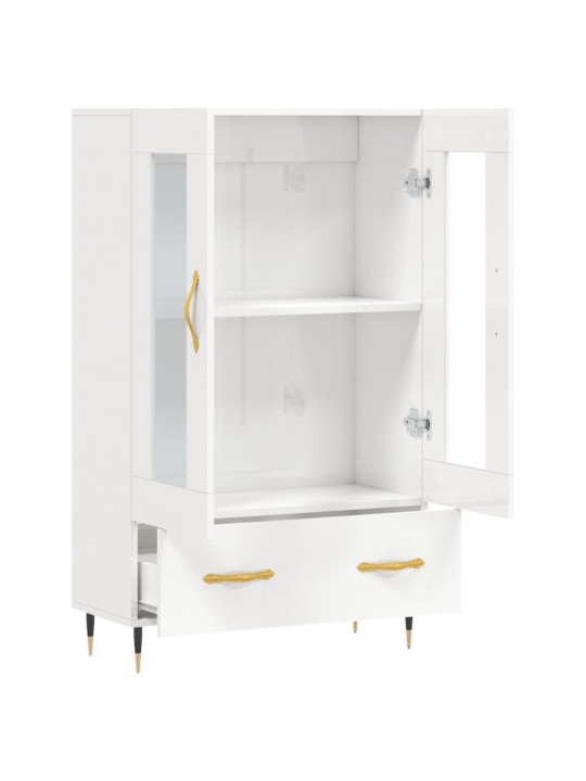 Skříň highboard lesklá bílá 69,5 x 31 x 115 cm kompozitní dřevo