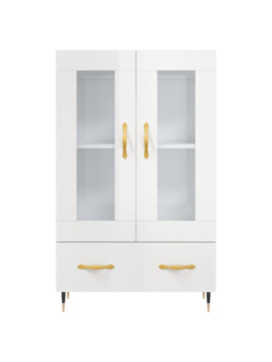 Skříň highboard lesklá bílá 69,5 x 31 x 115 cm kompozitní dřevo