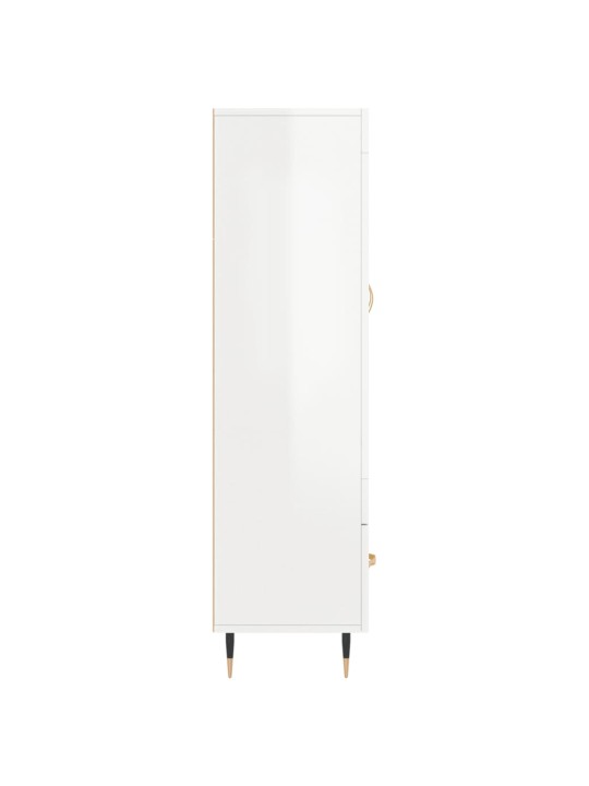 Skříň highboard lesklá bílá 69,5 x 31 x 115 cm kompozitní dřevo