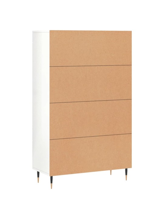 Skříň highboard lesklá bílá 69,5 x 31 x 115 cm kompozitní dřevo