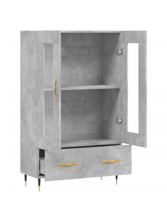 Skříň highboard betonově šedá 69,5x31x115 cm kompozitní dřevo