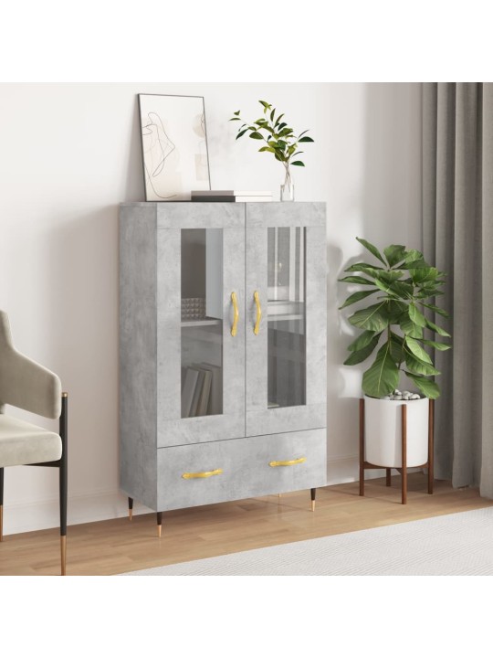 Skříň highboard betonově šedá 69,5x31x115 cm kompozitní dřevo