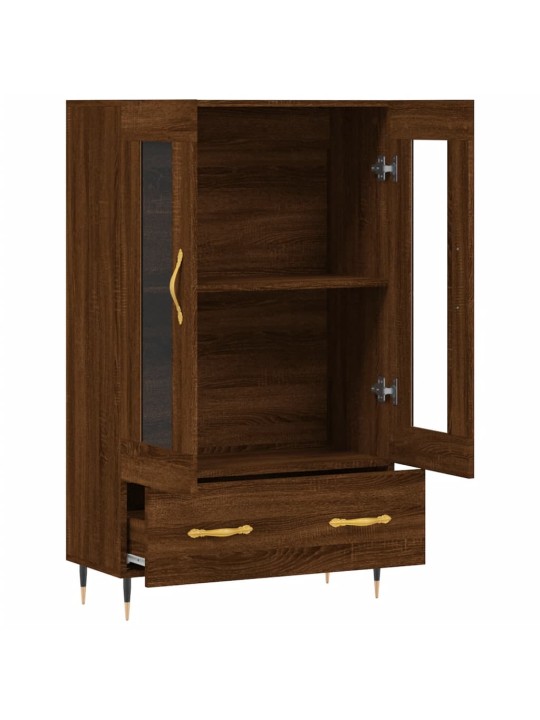 Skříň highboard hnědý dub 69,5 x 31 x 115 cm kompozitní dřevo