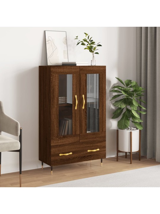 Skříň highboard hnědý dub 69,5 x 31 x 115 cm kompozitní dřevo