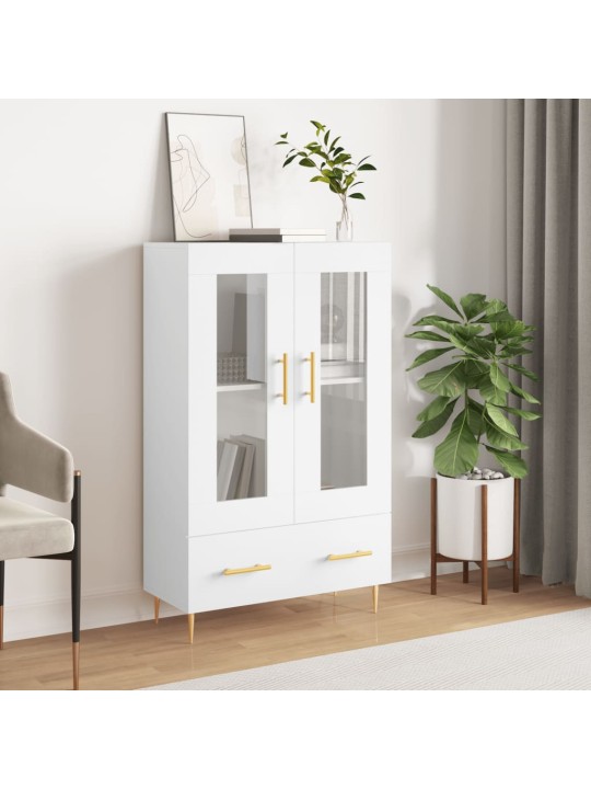Skříň highboard bílá 69,5 x 31 x 115 cm kompozitní dřevo
